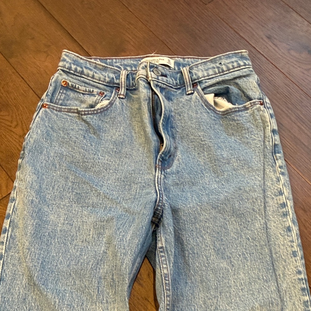 Abercrombie & Fitch 90s Straight Ultra High Rise Curve Love Size 30/10 C11-097 - Picture 3 of 6